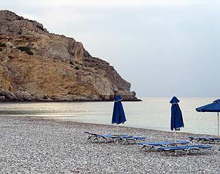 Kieselstrand im osten von Afandou