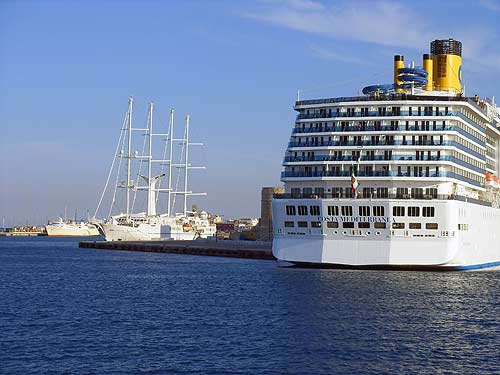 Costa Mediteranea und Wind Spirit in Rhodos