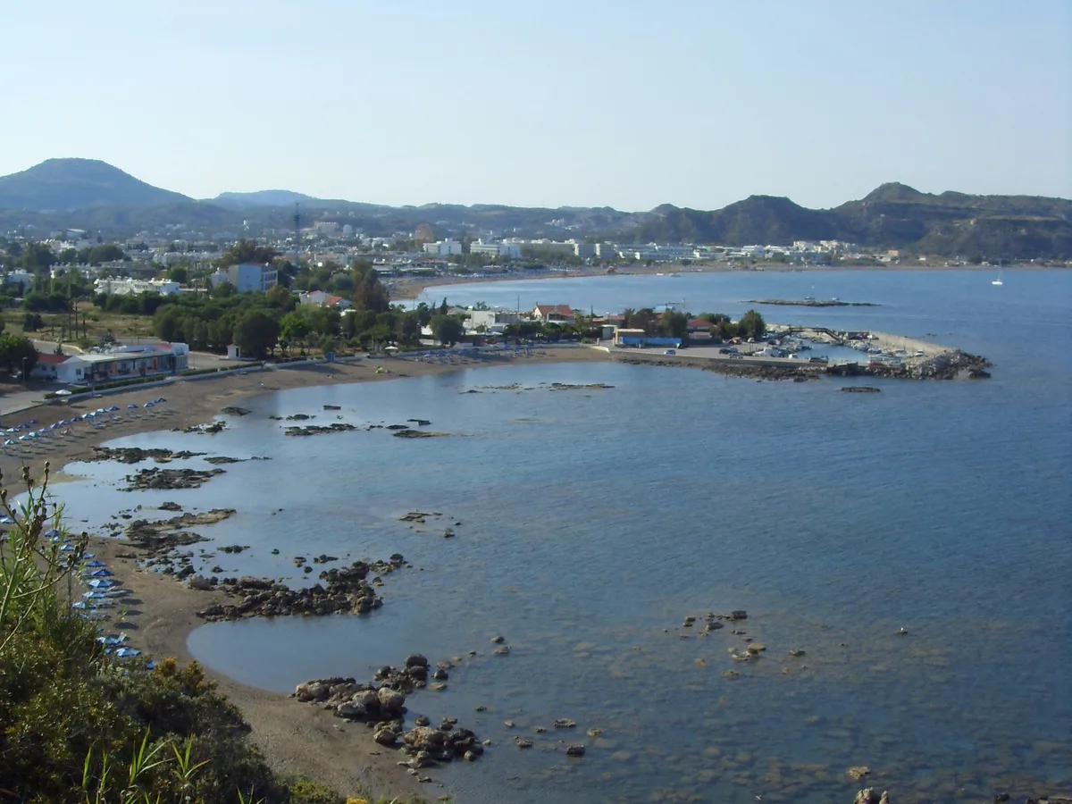 Blick ueber die Bucht von Faliraki